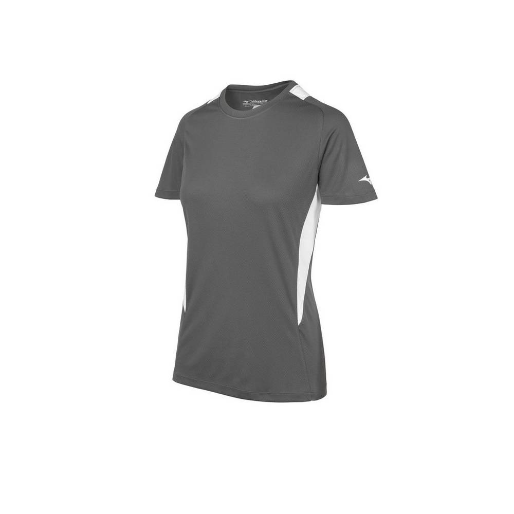 Damske Dresy Mizuno Crew Neck Softball Siva/Biele Vypredaj RZFT91087